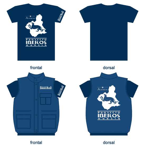 Ya est�n terminadas las camisetas y los chalecos con la imagen de Proyecto Iberos Murcia.